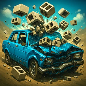 Car Crash Test: Abandoned City