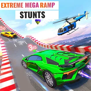 Impossible Mega Ramp Car Stunt