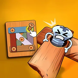 Wood Bolts & Nuts Screw: Pin Puzzle